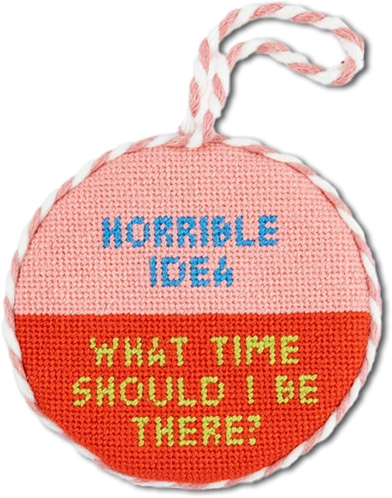 Furbish Needlepoint Christmas Ornament - Cute & Funny Embroidered Tree Ornament, Eclectic Holiday... | Amazon (US)