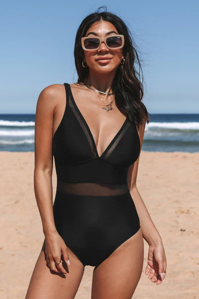 Tempest Plunge Mesh One Piece Swimsuit | Cupshe US
