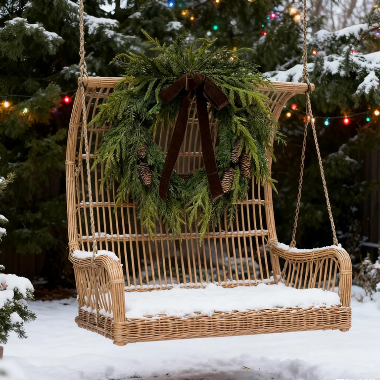 20In Cedar and Pinecones Christmas Wreath,Christmas Door Wreath,Realistic Faux Cedar with Elegant... | Walmart (US)