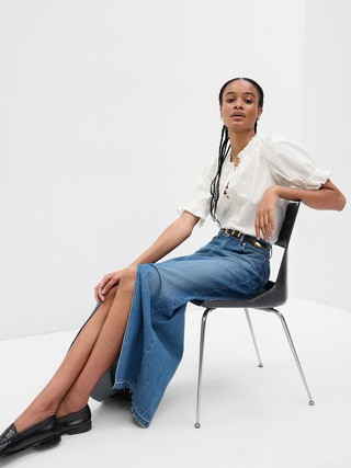Ruffled Puff Sleeve Shirt | Gap (US)