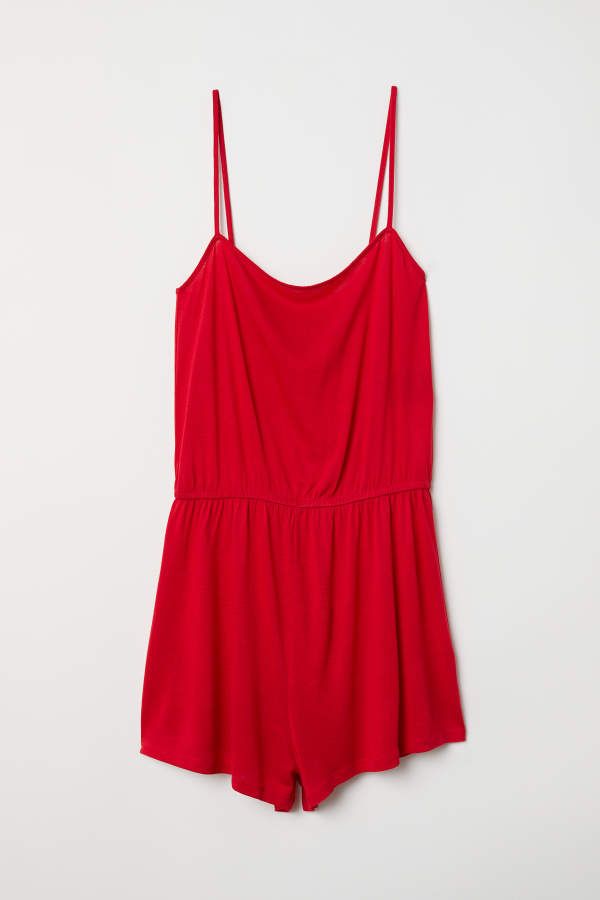 H & M - Jersey Jumpsuit - Red - Women | H&M (US + CA)