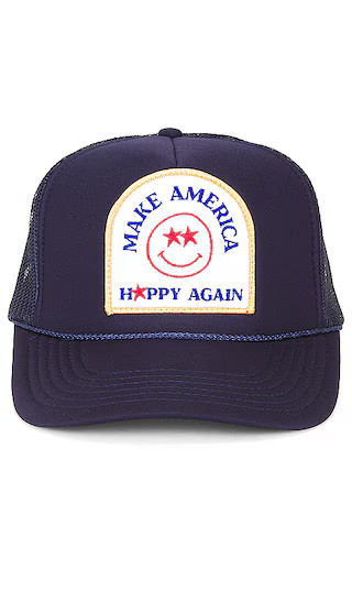 Make America Happy Again Hat in Navy | Revolve Clothing (Global)