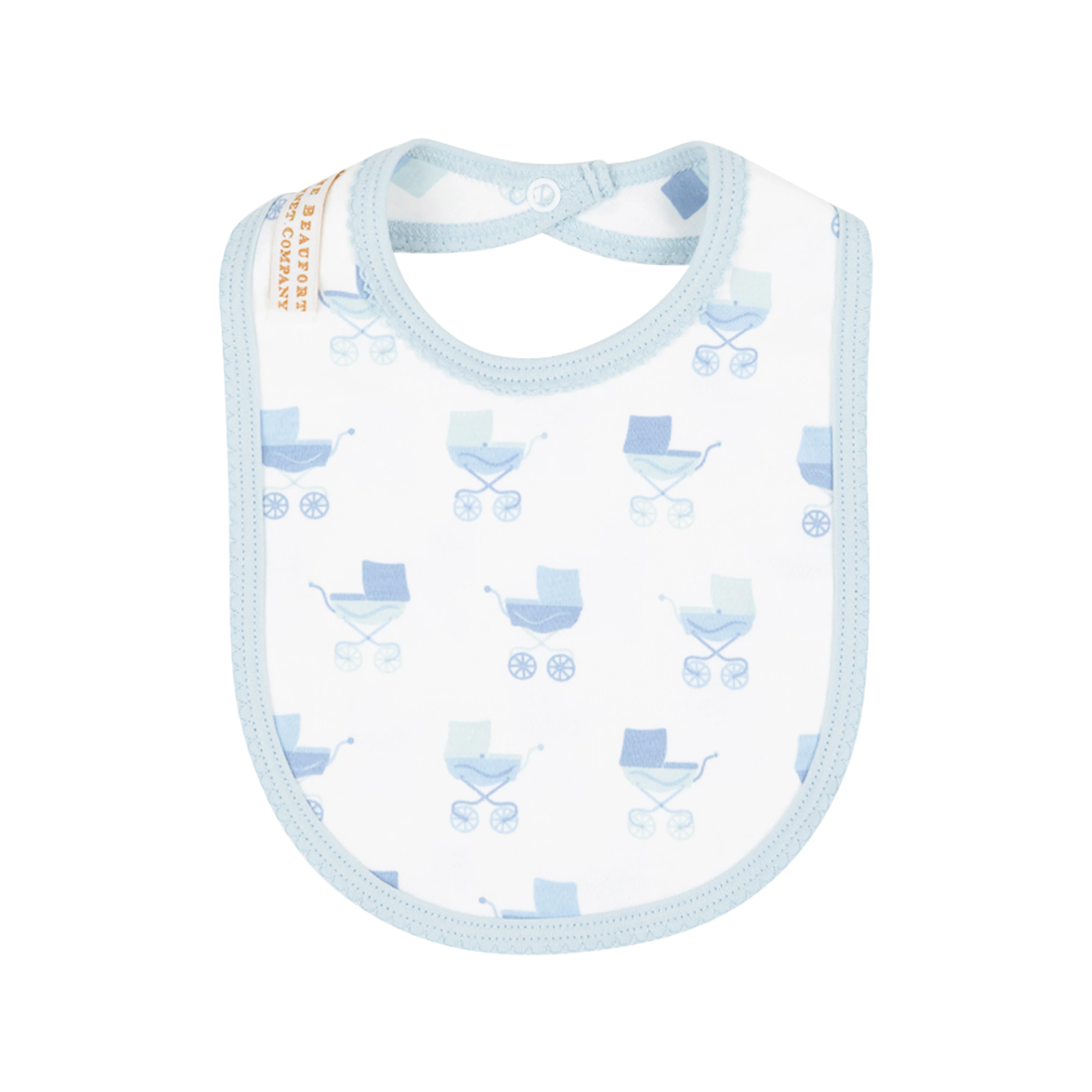 Burp Me Bib - Pram Parade (Boy) with Buckhead Blue | The Beaufort Bonnet Company