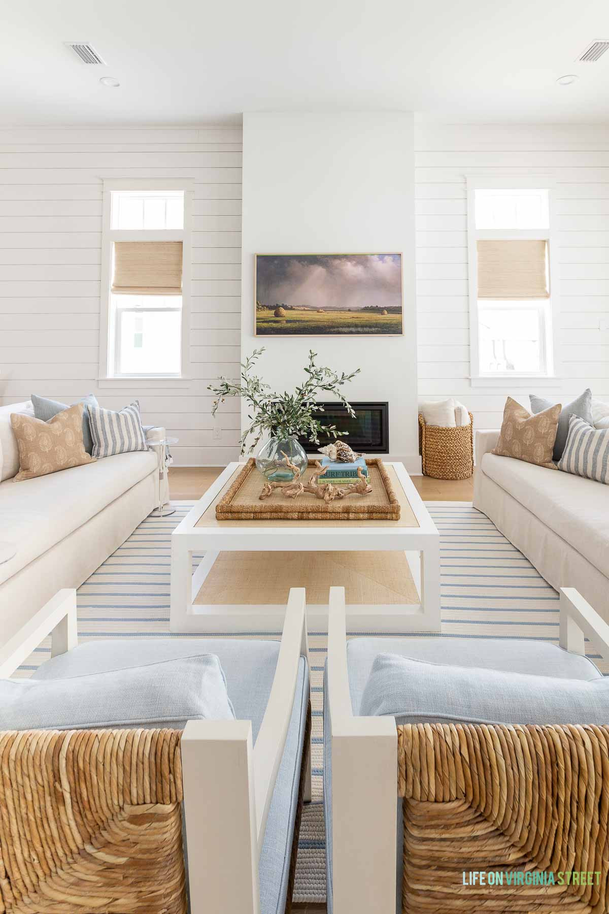 Modern coastal living room decor  

 #LTKSeasonal #LTKHome