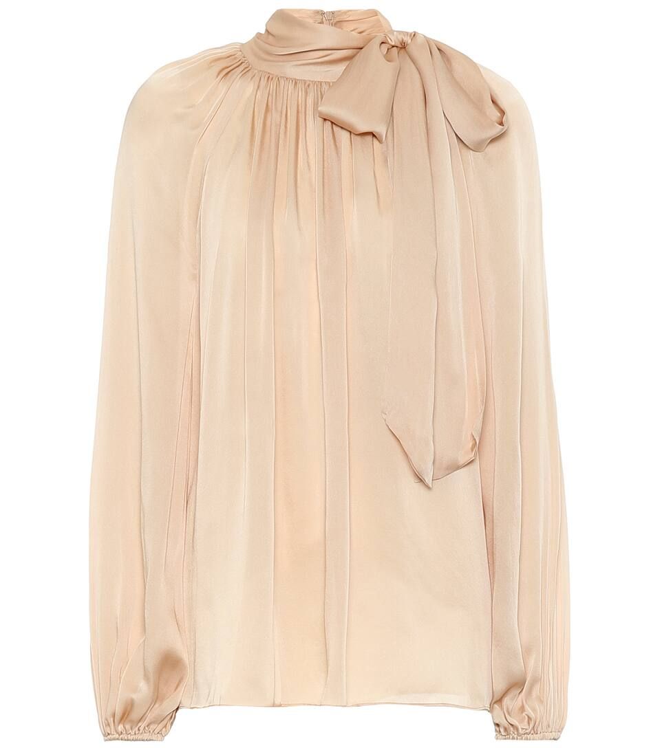 Silk bow-embellished blouse | Mytheresa (US/CA)