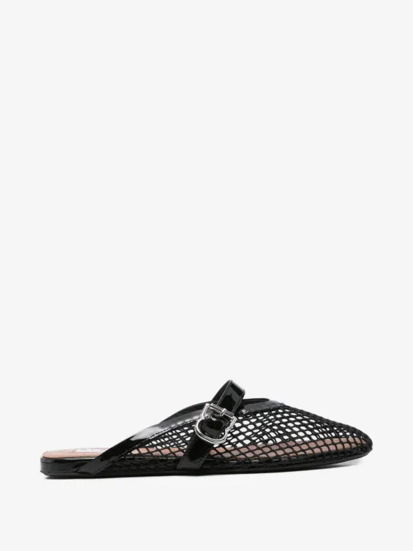 mesh buckle-fastening ballet flats | Farfetch Global