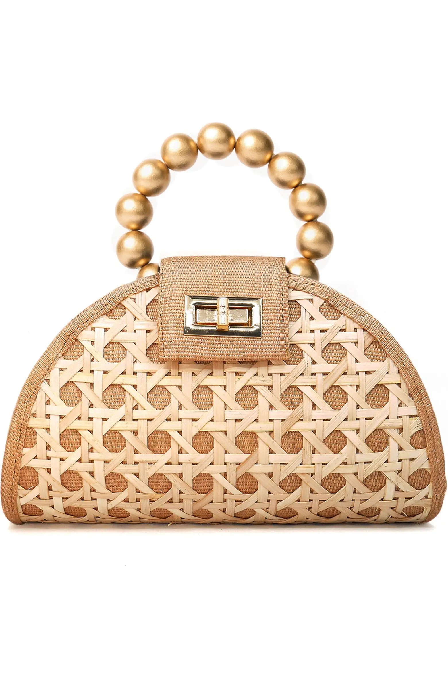THE BELLA Rattan Woven Handbag | Nordstrom