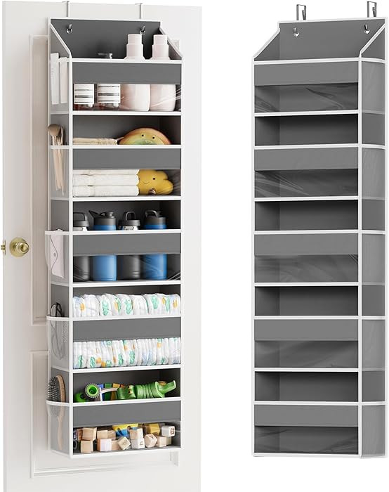 SpaceAid 1 Pack Over The Door Organizer with 5 Large Pockets and 10 Mesh Side Pockets, 5 Layers D... | Amazon (US)