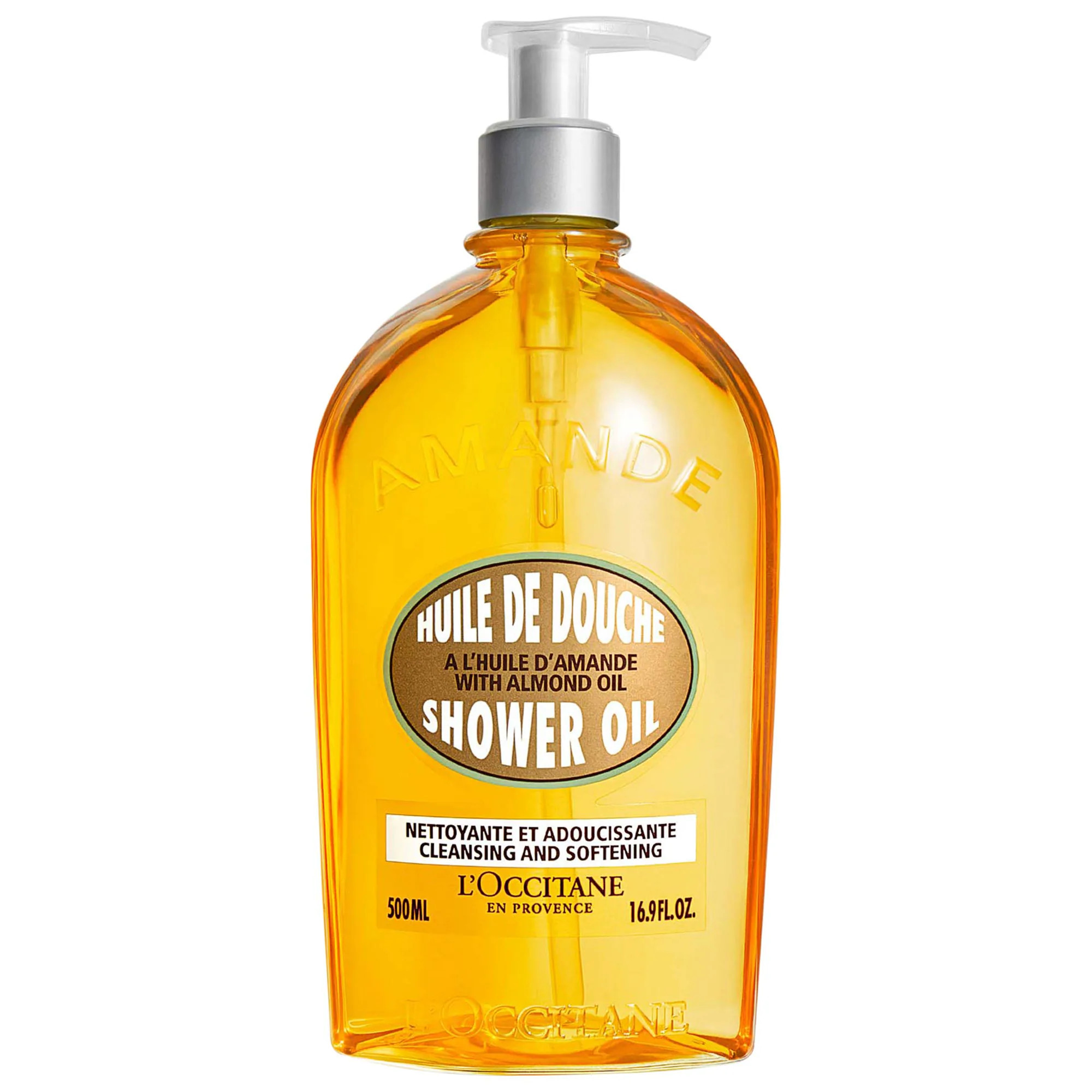 L'Occitane Cleansing And Softening Refillable Shower Oil With Almond Oil 16.9 oz / 500 mL | Sephora (US)