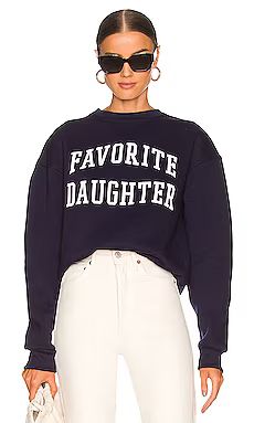 Favorite Daughter Collegiate Sweatshirt in Navy from Revolve.com | Revolve Clothing (Global)
