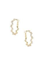 Zig Zag Crystal Baguette Hoop Earrings | Ettika