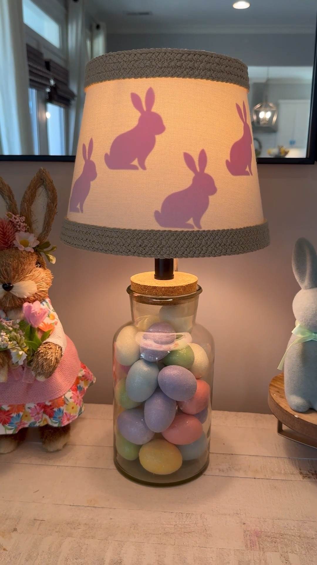 🐰 DIY Easter Lamp!! This is such an easy and fun DIY Easter decoration! #easter #easterdecor #diyeaster 

#LTKHome #LTKSpringSale #LTKSeasonal