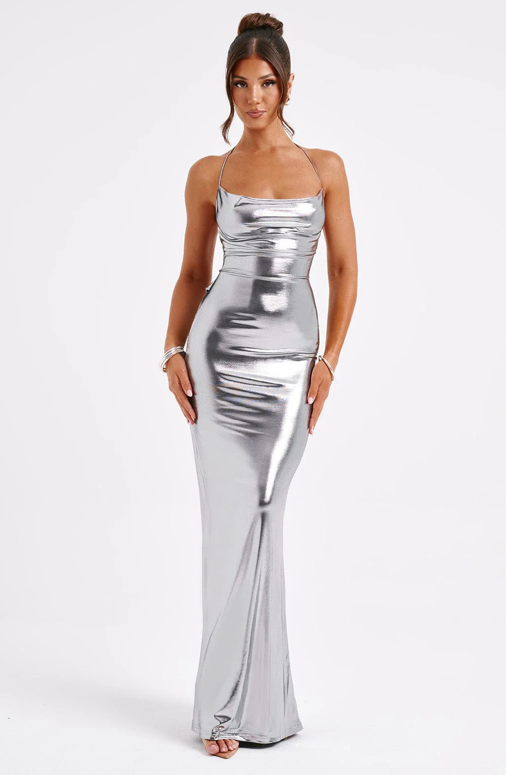 Talisa Maxi Dress - Gunmetal | Babyboo (global)
