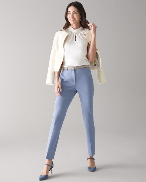 Comfort Stretch Slim Ankle Pants | White House Black Market