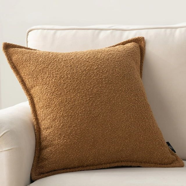 Phantoscope Terry Throw Pillow Square Decorative Pillow, 20"x 20", Light Brown, 1 Pack | Walmart (US)