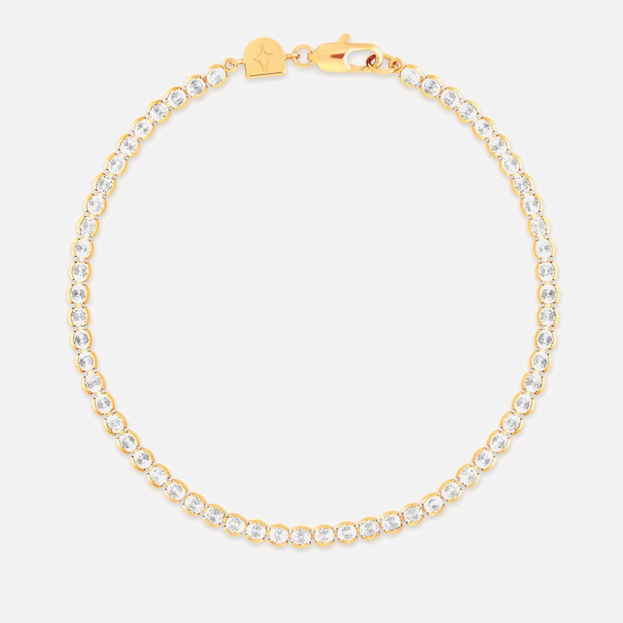 Astrid & Miyu Bezel Tennis Chain Bracelet - Gold Tone | Coggles (Global)