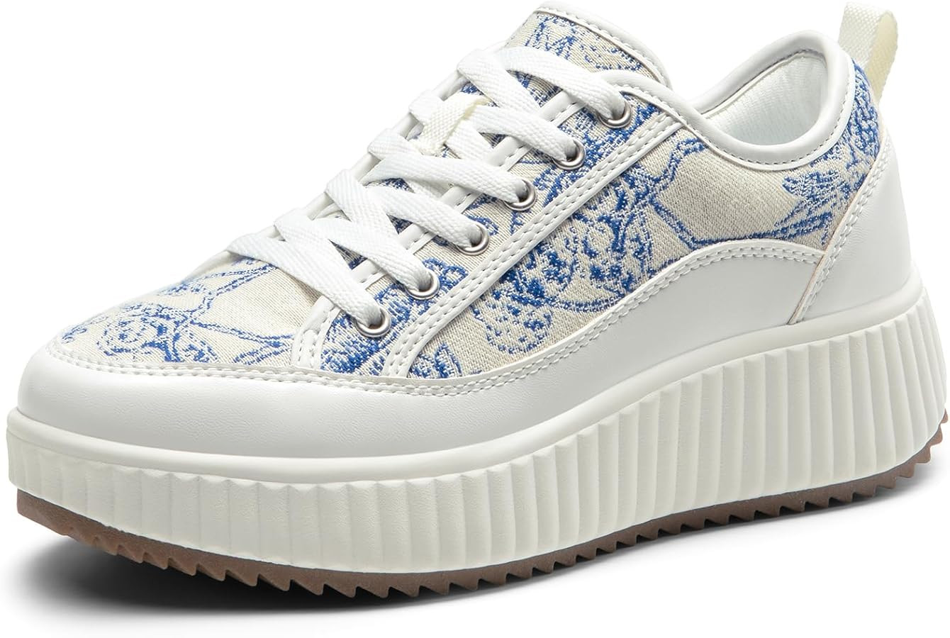 DREAM PAIRS Women Platform Chunky Sneakers Sky Comfortable Casual Platform Fashion Sneaker | Amazon (US)