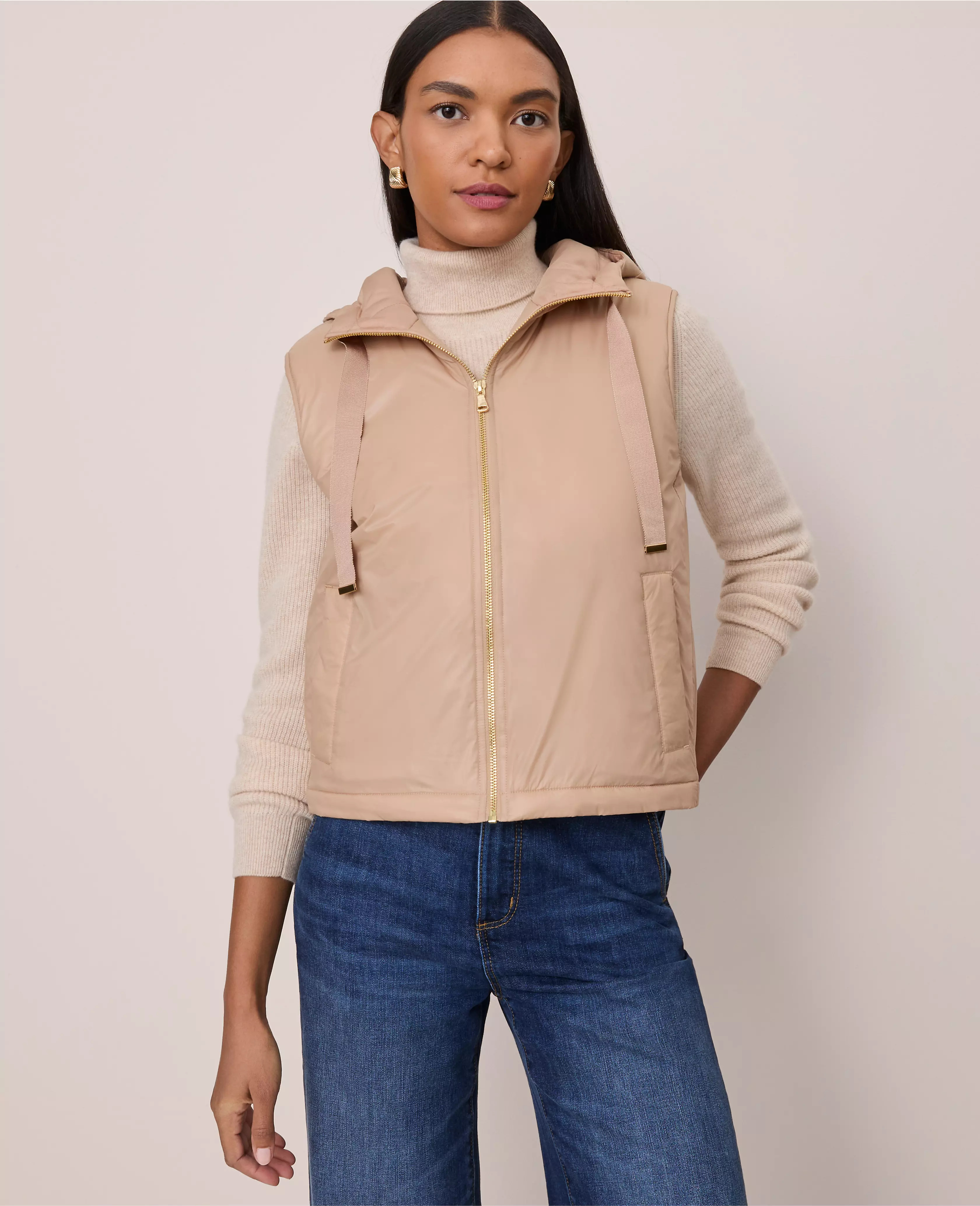 Hooded Puffer Vest | Ann Taylor