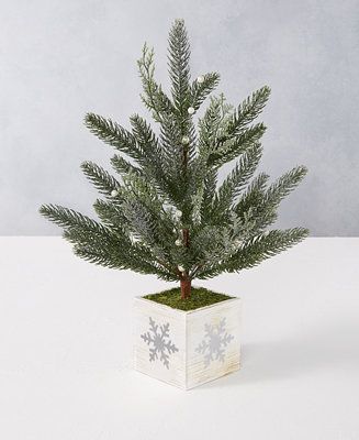 Martha Stewart Collection Silver Woods Artificial Mistletoe Tree, Created for Macy's & Reviews - ... | Macys (US)