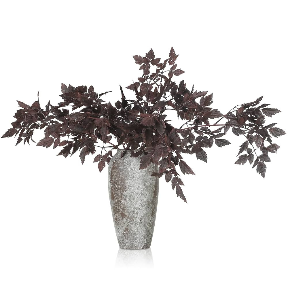 Lyrow 3 Pack Artificial Cimicifuga Plant Leaf Spray Faux Plum Cimicifuga Ramosa Leaf Branch Faux ... | Amazon (US)