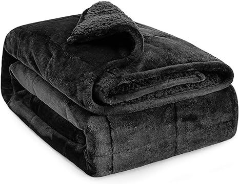 Lofus Sherpa Fleece Weighted Blanket Adults 15lbs for Queen Size Bed, Ultra Fuzzy Fleece Comfort ... | Amazon (US)