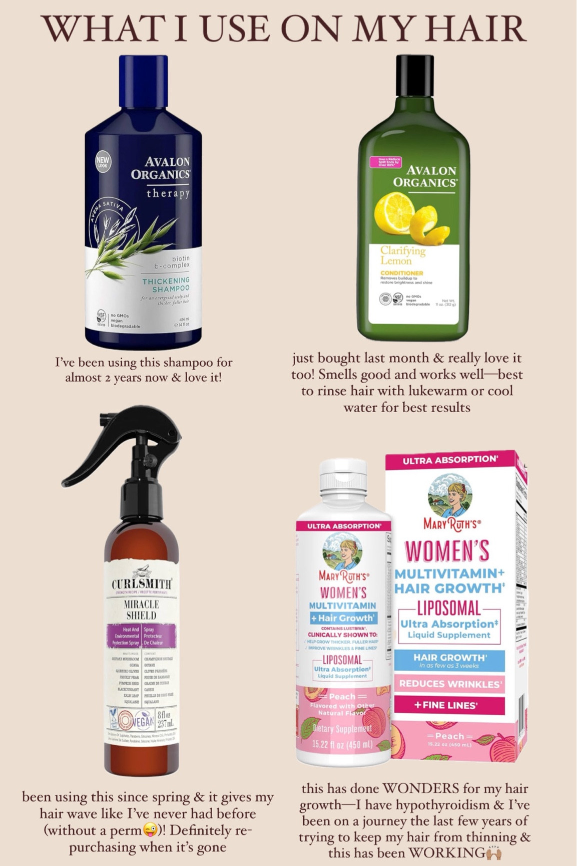 Here are my hair products! I do also occasionally use dry shampoo, but I haven’t found one I LOVE yet, so I can’t recommend any 

#LTKFindsUnder50 #LTKBeauty #LTKStyleTip