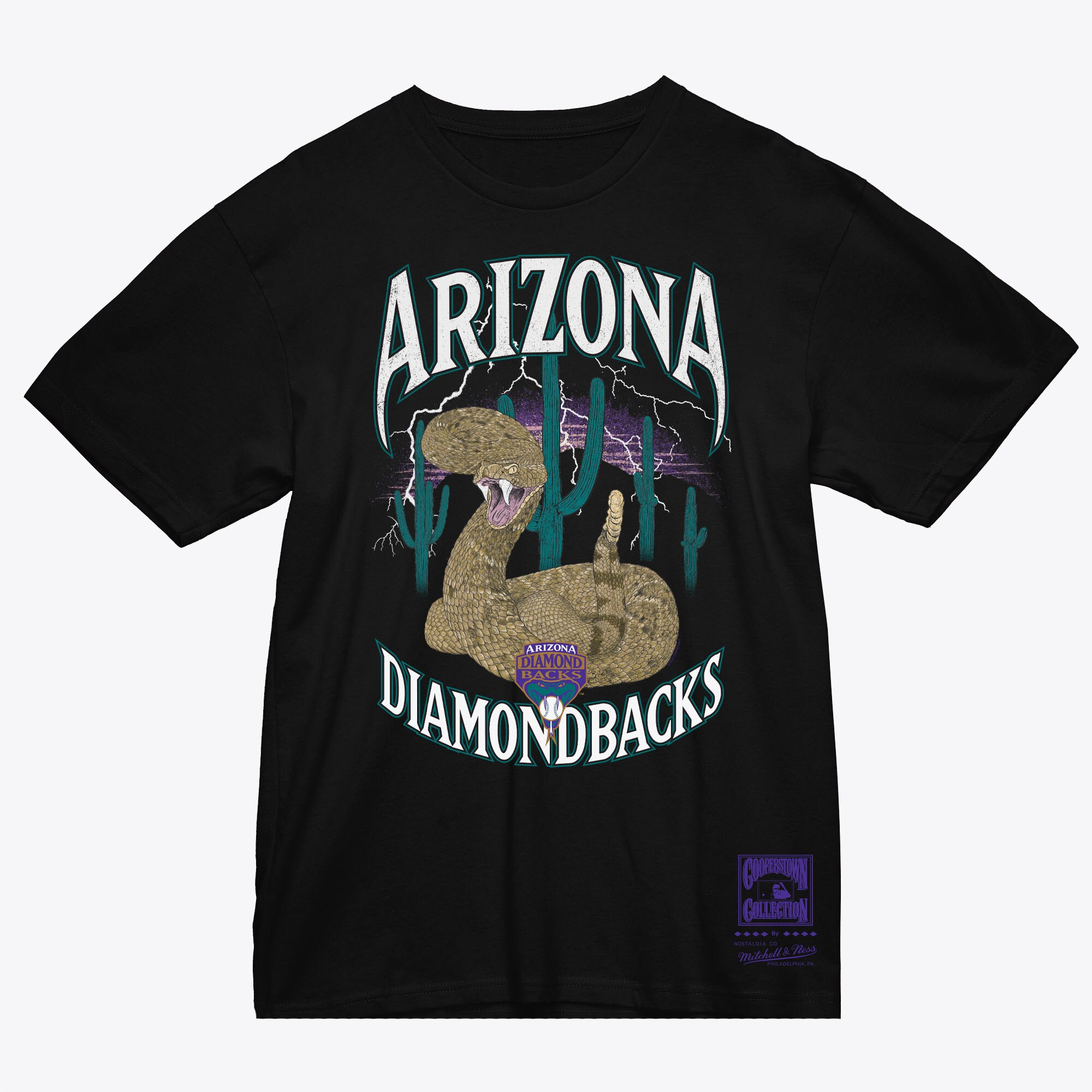 Men's  Black Arizona Diamondbacks Classic T-Shirt | Mitchell & Ness