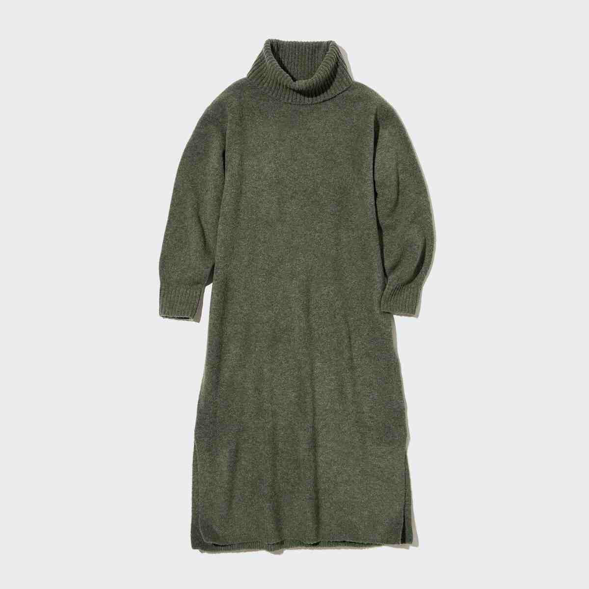 SOUFFLÉ LONG SLEEVED TURTLENECK DRESS | UNIQLO (UK)