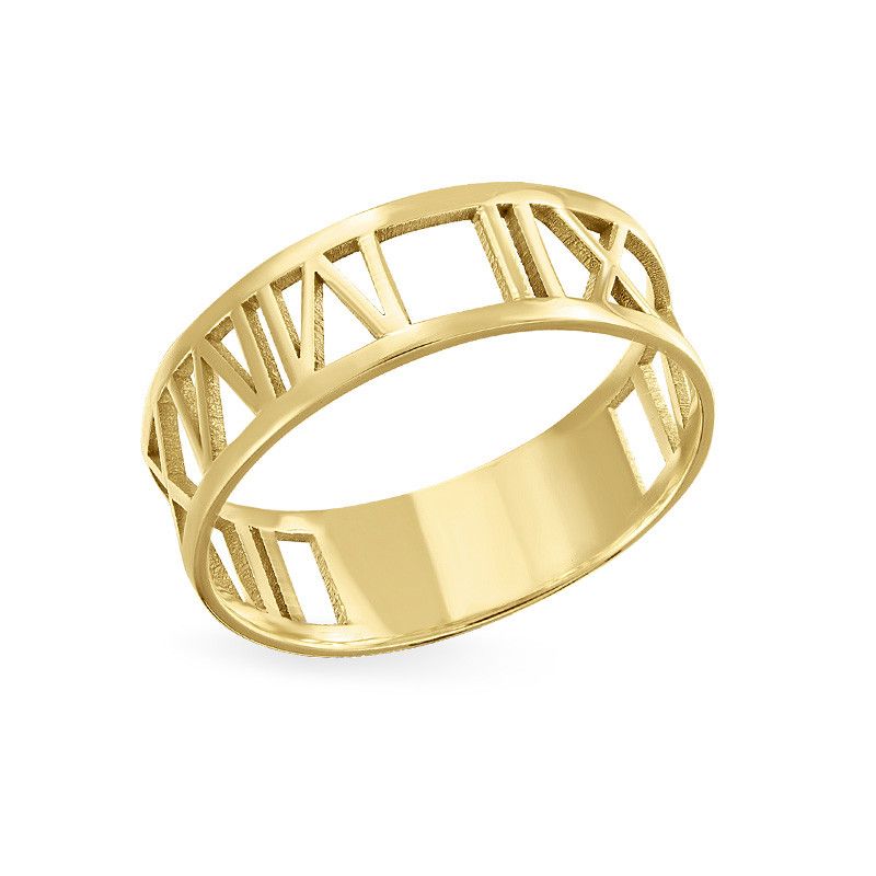14K Gold Roman Numeral Ring | MYKA