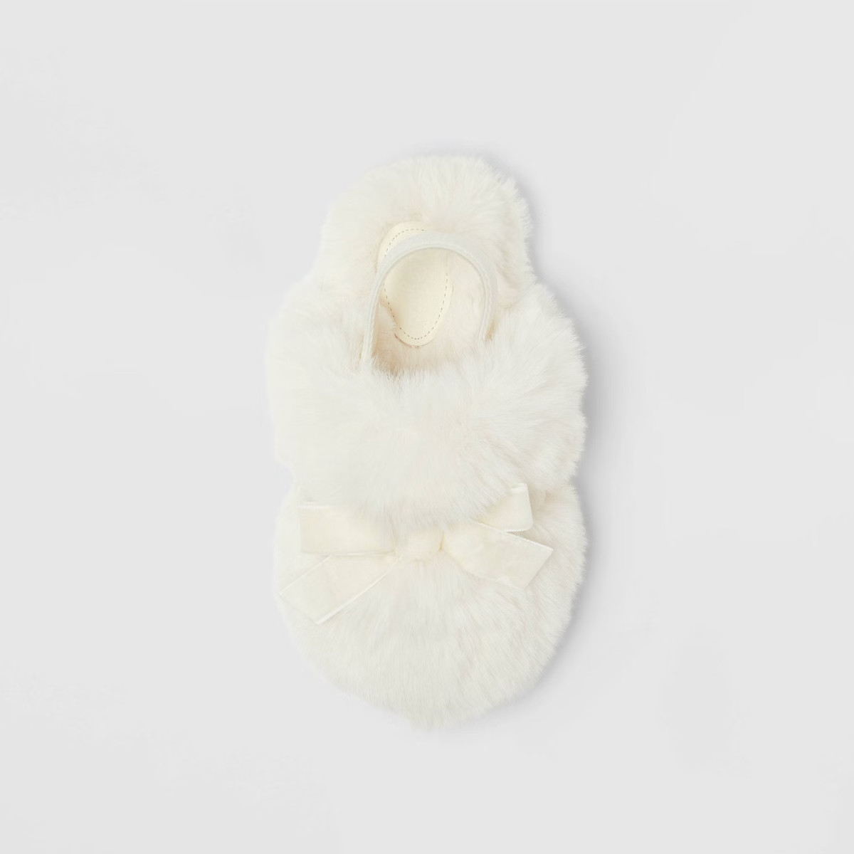 Toddler Adler Plush Scuff Slippers - Cat & Jack™ White 5T-6T | Target