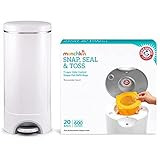 Munchkin Step Diaper Pail Powered by Arm & Hammer with Munchkin Arm & Hammer Diaper Pail Snap, Seal  | Amazon (US)