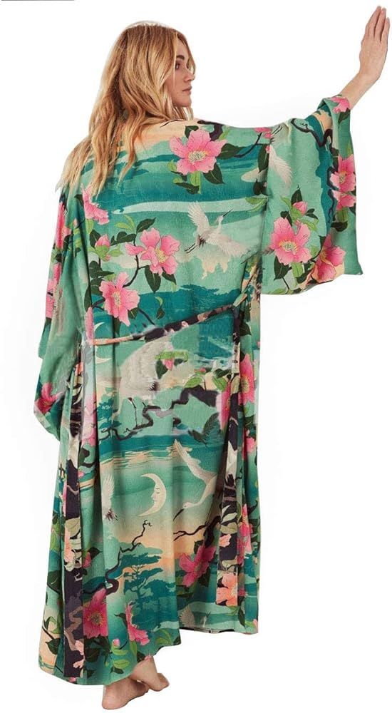 shermie Kimonos for Women Bohemian Pattern Long Swimwear Beach Cover Up | Amazon (US)