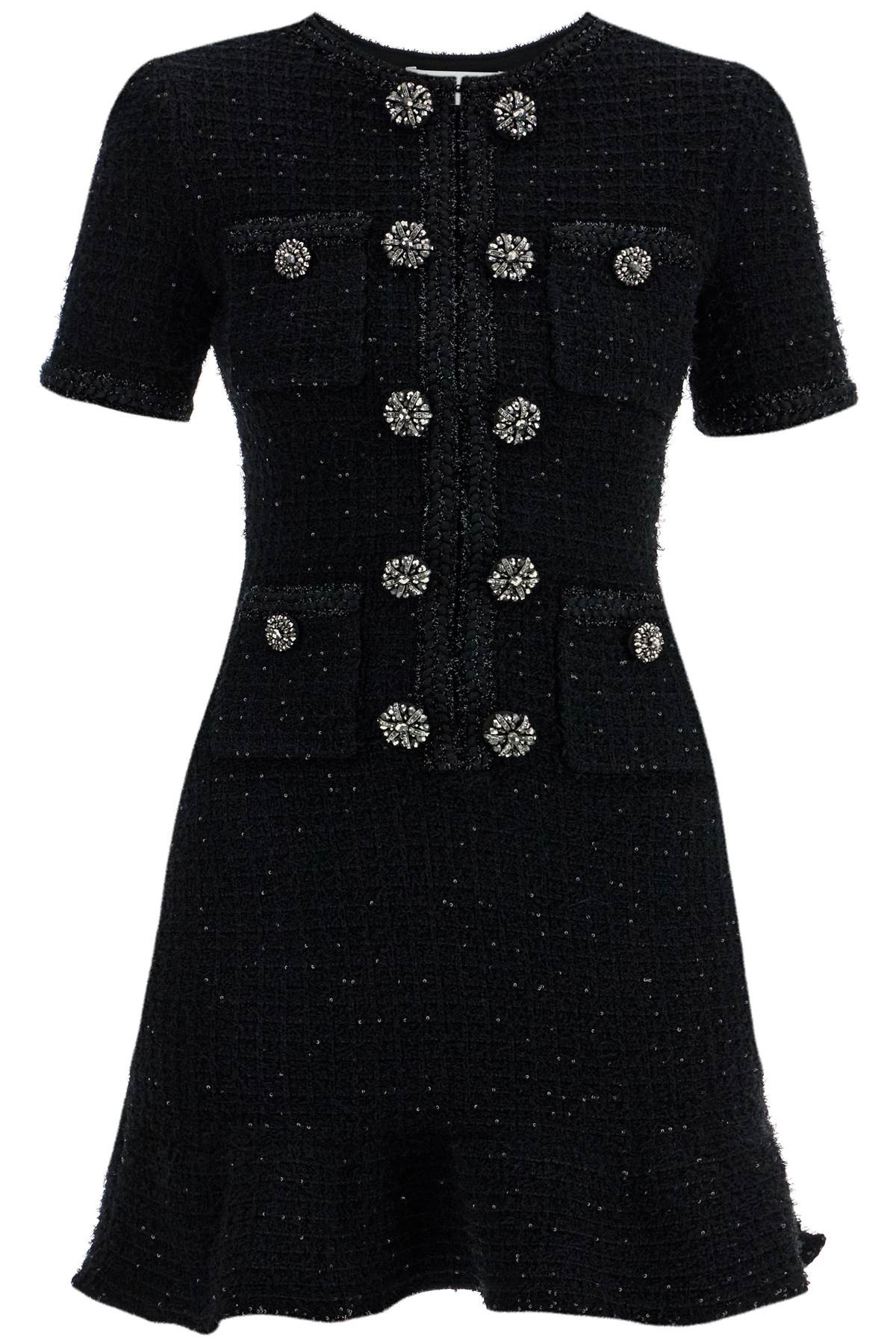 self-portrait mini Bouclã Dress With Sequins And Jewel | Italist.com US