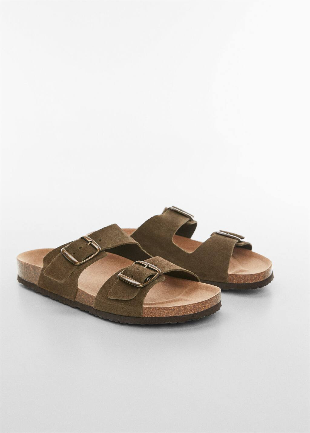 Split leather sandals with buckle -  Men | Mango Man USA | MANGO (US)