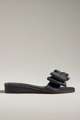 Maeve Bow Micro Wedge Sandals | Anthropologie (US)