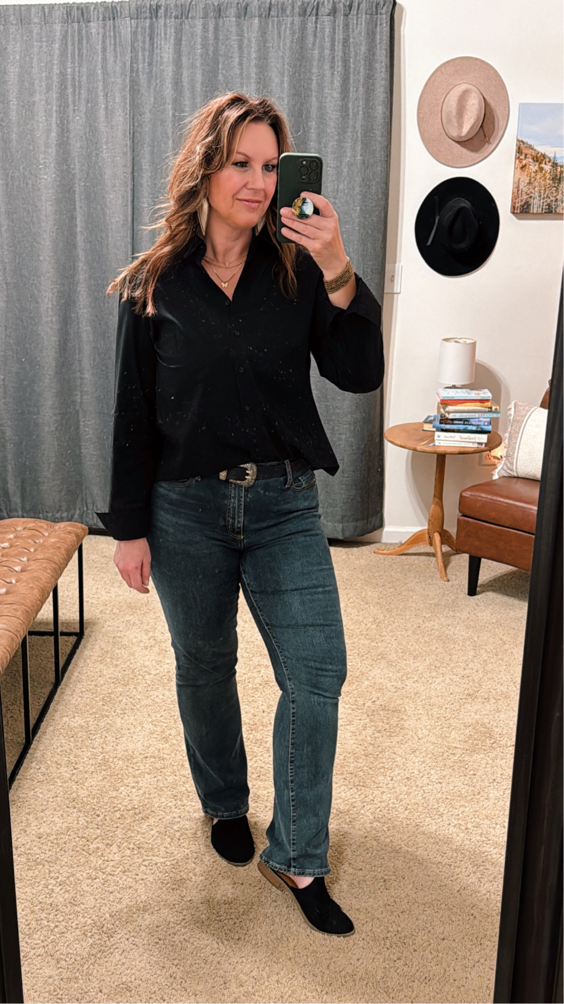 Button up shirt is only $16! Western casual look  

#LTKover40 #LTKmidsize #LTKsalealert