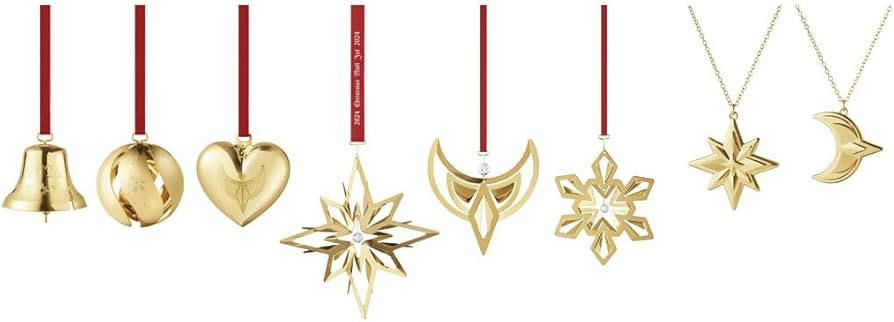 Georg Jensen 2024 Christmas Ornament Gift Set, 8Pcs, Gold-Plated - 10020497 | Amazon (US)