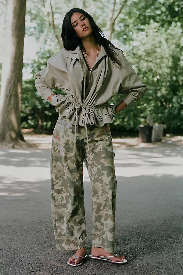 Kayden Camo High-Rise Carpenter Barrel Pants | Anthropologie (US)
