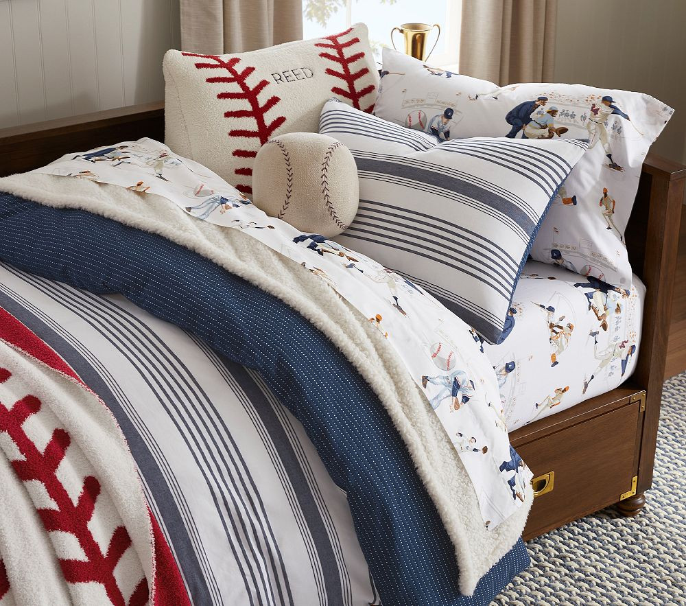 Vintage Baseball Organic Cotton Sheet Set | Pottery Barn Kids