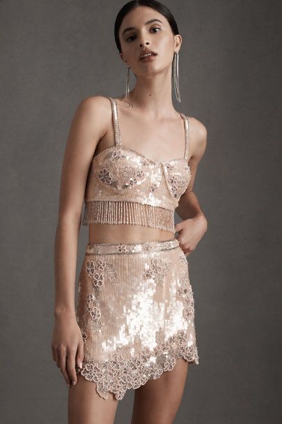 LoveShackFancy Maeva Crop Top & LoveShackFancy Kalasie Skirt | BHLDN