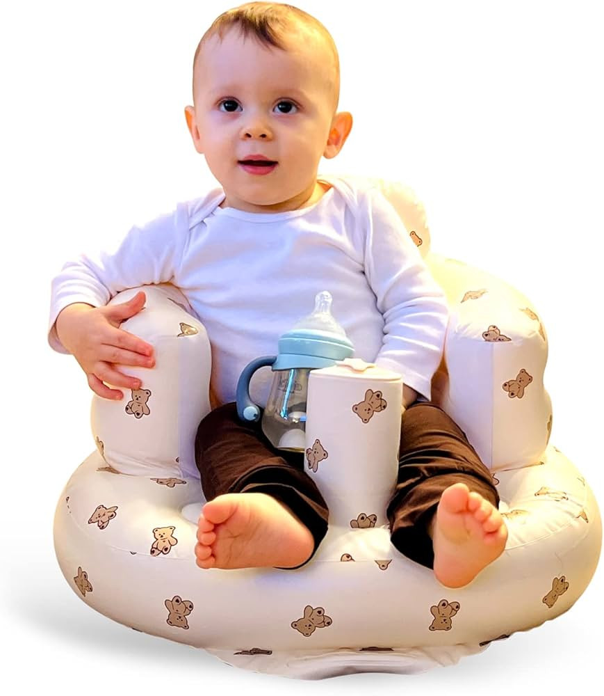 Baby Inflatable Seat for Babies 3-36 Months, Built in Air Pump Infant Back Support Sofa Toddler C... | Amazon (US)
