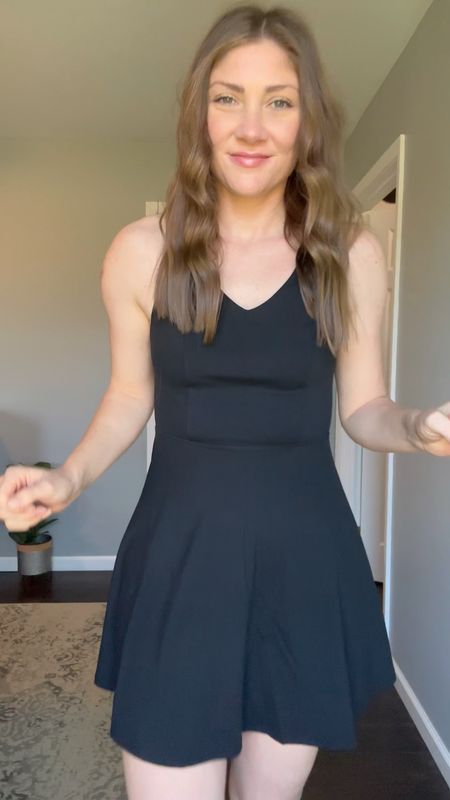 Comment “link” to shop. Sorry in advance for my pale legs!! 🤣 I am IN LOVE with this black athletic dress with built-in shorts. Perfect little dress for tennis, golf or just running errands in. It’s less than $30, super comfortable, runs true to size & comes in other colors. 

#LTKVideo #LTKfindsunder50 #LTKSeasonal