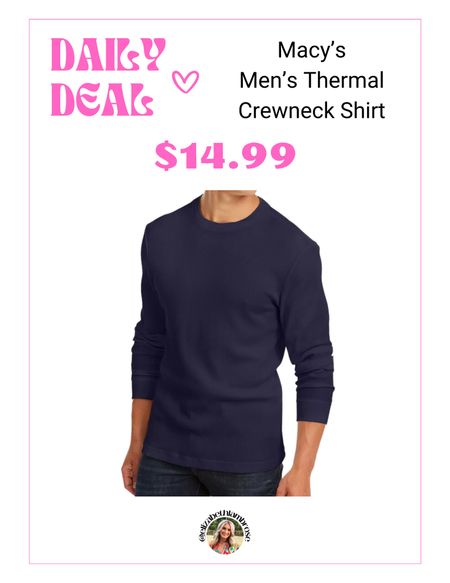 macys men’s thermal crewneck long sleeve shirt!
love this for a basic, and layering in the winter!

#basic #layering #mens #crewneck #thermal

#LTKSeasonal #LTKmens #LTKGiftGuide