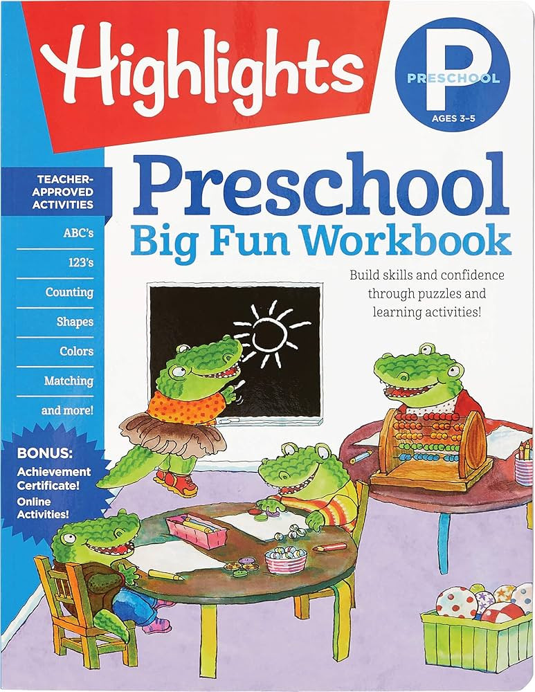 Preschool Big Fun Workbook: 256-Page Preschool Learning Workbook, Practice Math, Writing, Shapes ... | Amazon (US)