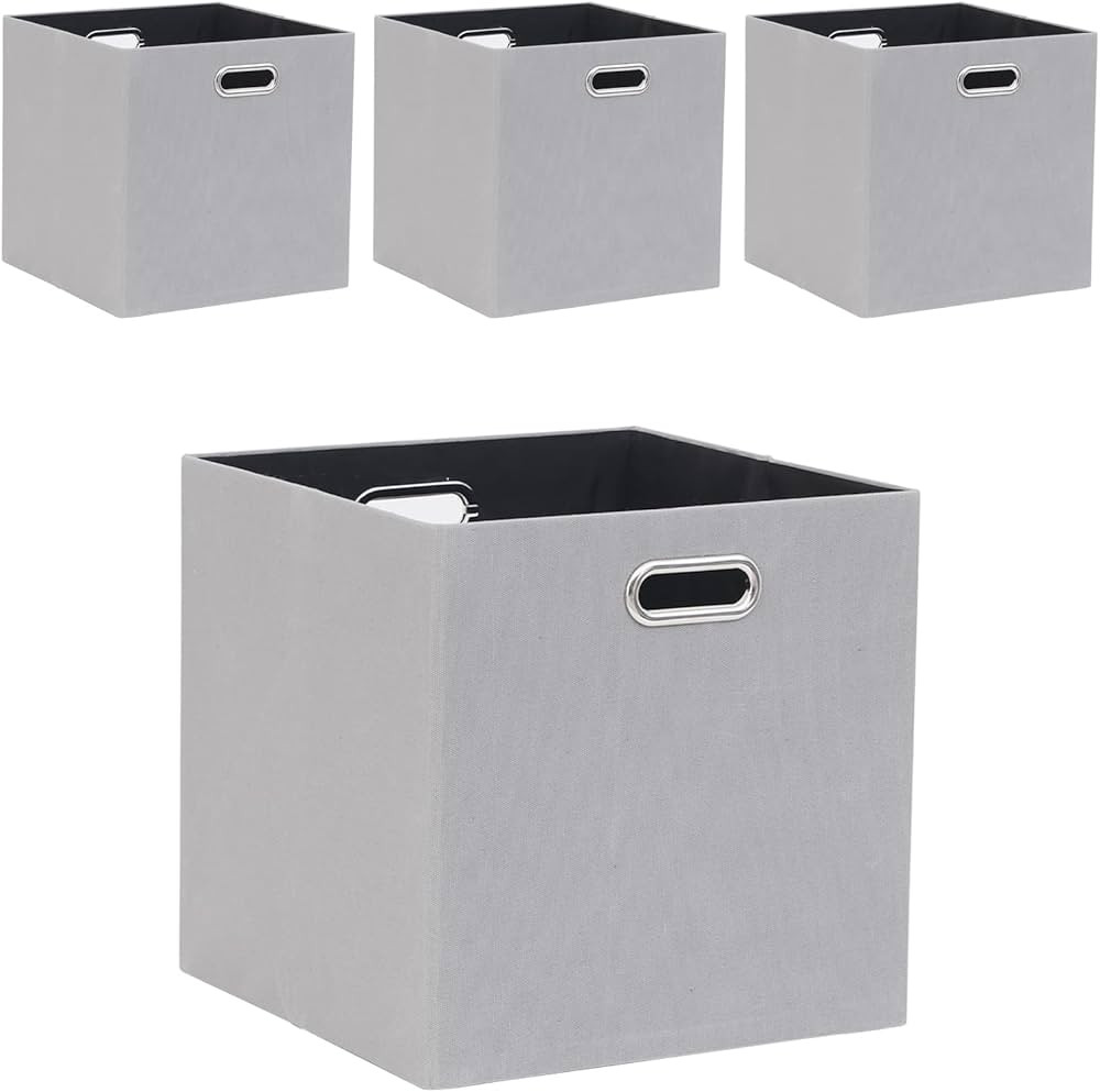 Fboxac Cube Storage Bins 13×13 Polyester Foldable Box with Handles, Collapsible Organization Bas... | Amazon (US)