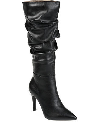 Journee Collection Women's Sarie Ruched Stiletto Boots - Macy's | Macy's