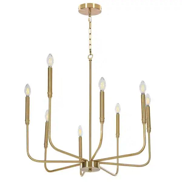 Chandelier 8 Light Modern Chandelier for Dining Room Lighting Fixtures Hanging, Industrial Candle... | Bed Bath & Beyond