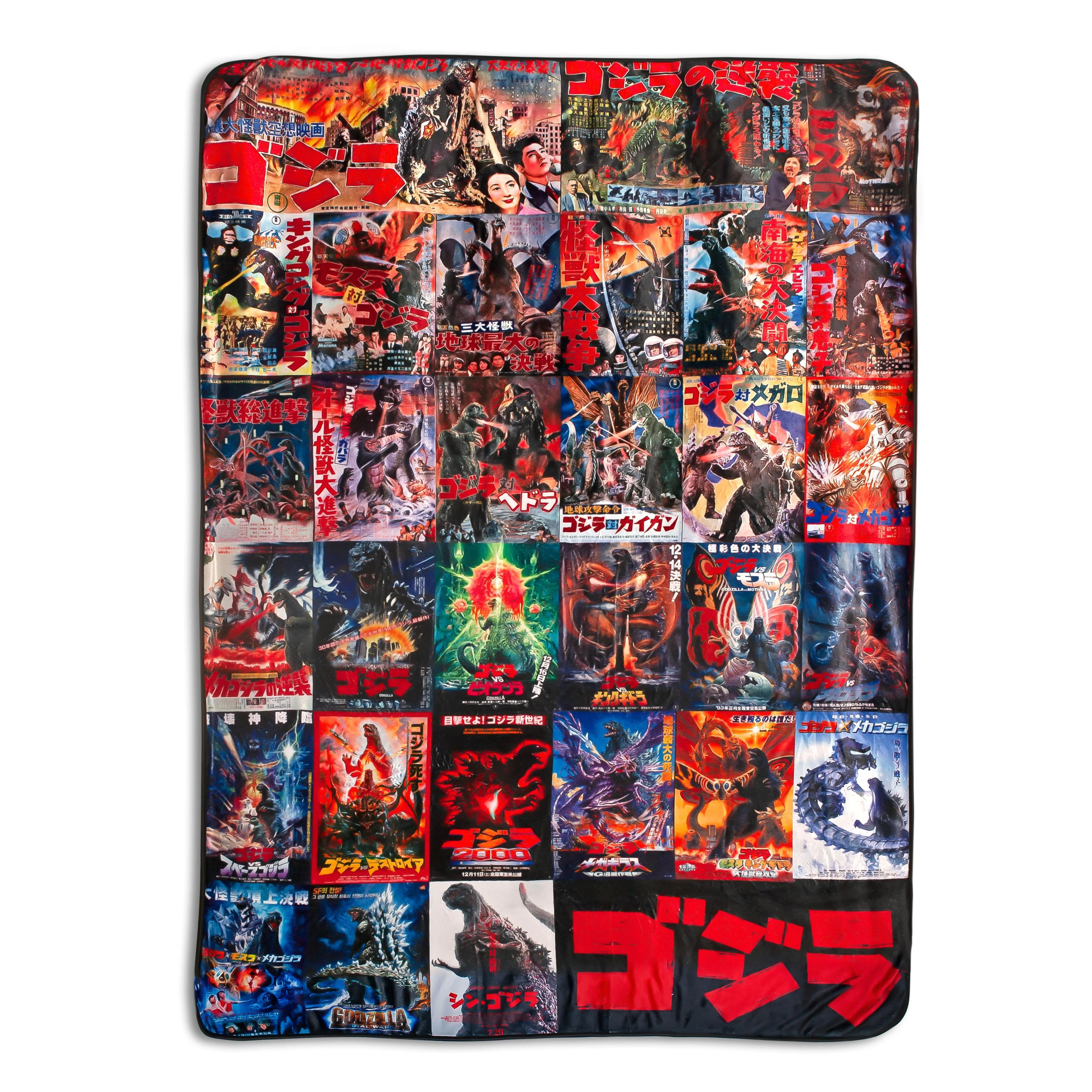 Godzilla Movie Poster Oversized Fleece Throw Blanket | 76 x 54 Inches | Toynk