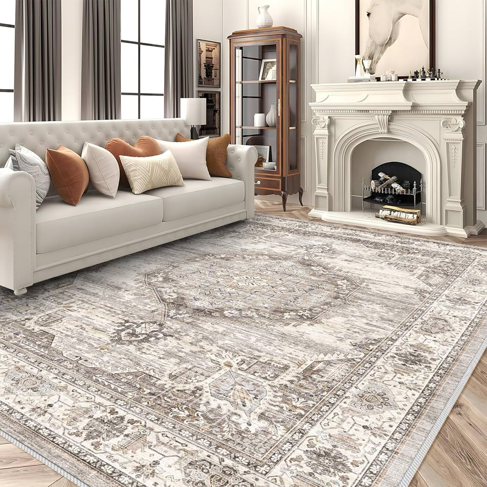 Area Rugs 9x12 Living Room：Machine Washable Rug - Soft Carpet for Bedroom - Waterproof Stain Re... | Amazon (US)