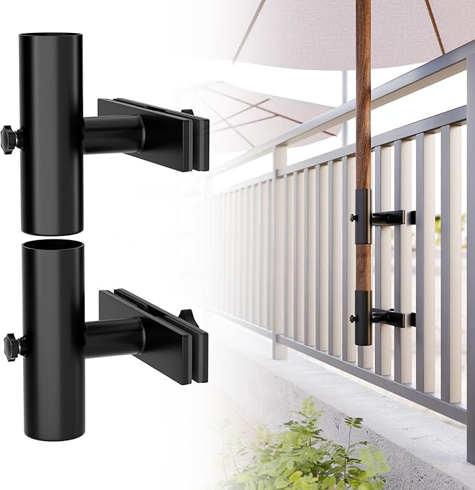 Umbrella Holder Parasol Holder Patio Umbrella Stand Mount Umbrella Clamp for Balcony, Outdoor Umb... | Amazon (US)